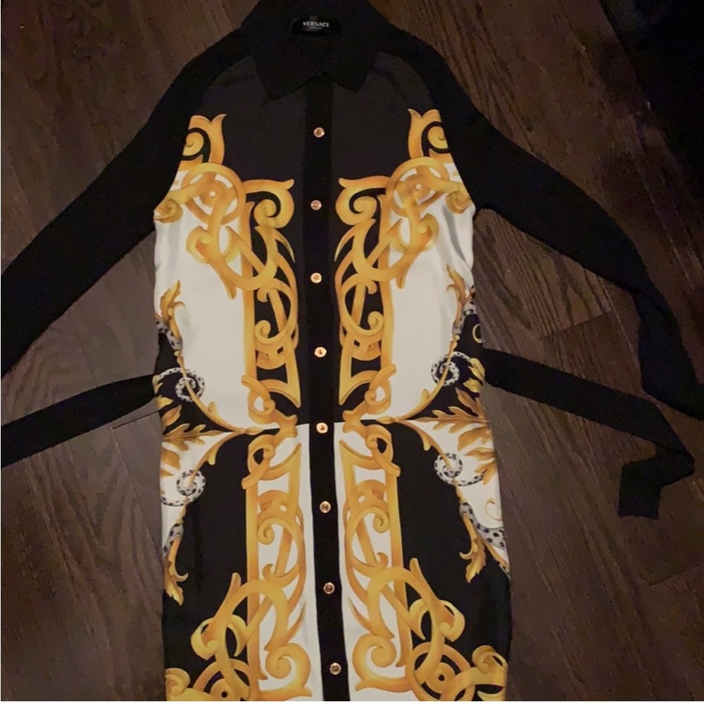 Versace Barocco-print shirt dress - Picture 3 of 6